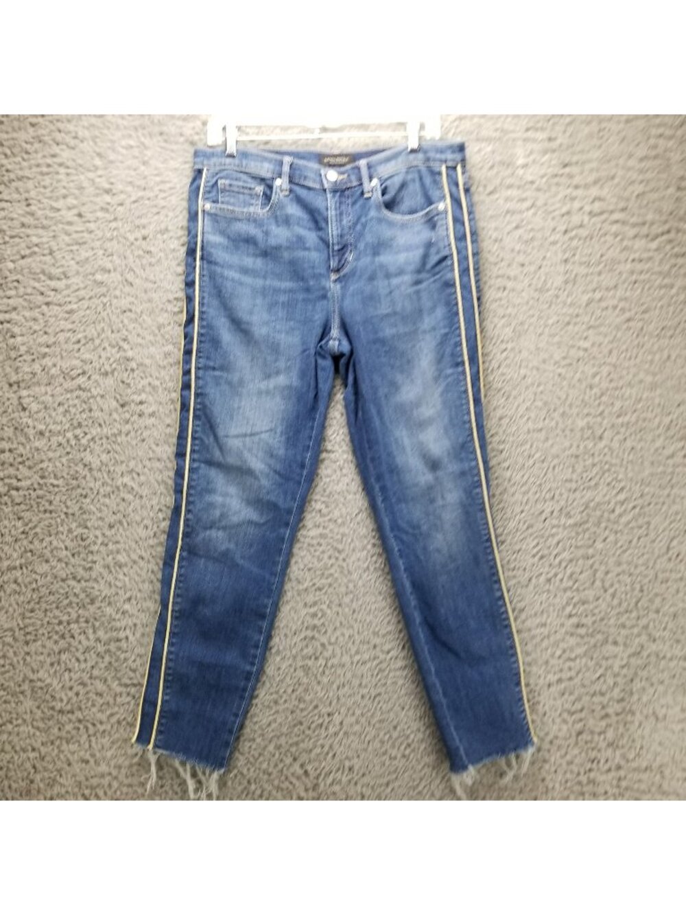Banana Republic Jeans Womens 30 Blue Skinny Stretch Piped Side *Read*